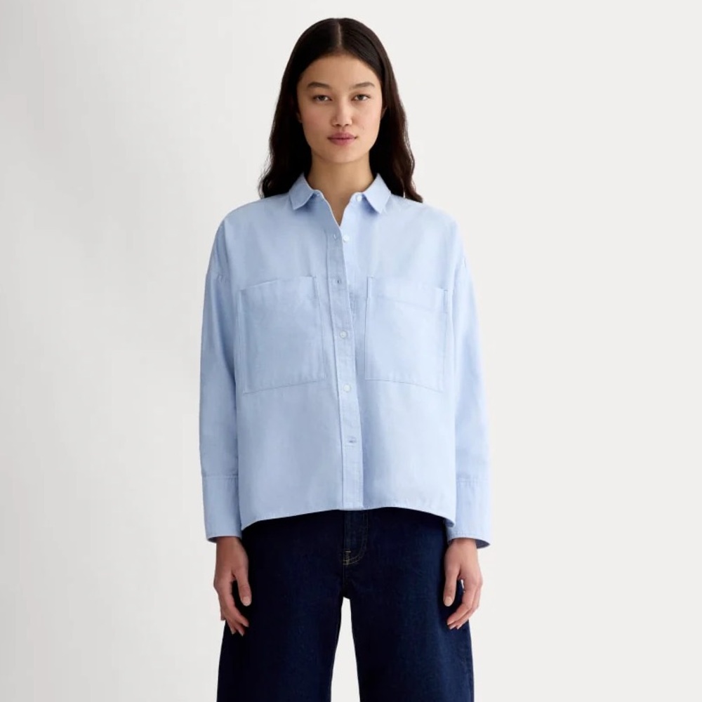 Everlane The Boxy Oxford Shirt in Light Blue